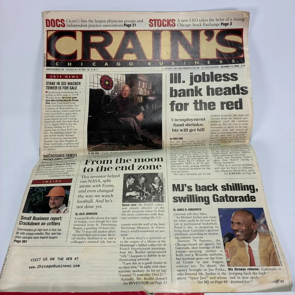 Vintage Michael Jordan Chicago Bulls Publications Magazines Business Newspaper